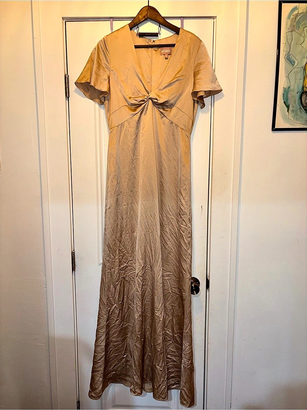 NWOT Show Me Your Mumu Rome Twist Gown Gold Size Medium